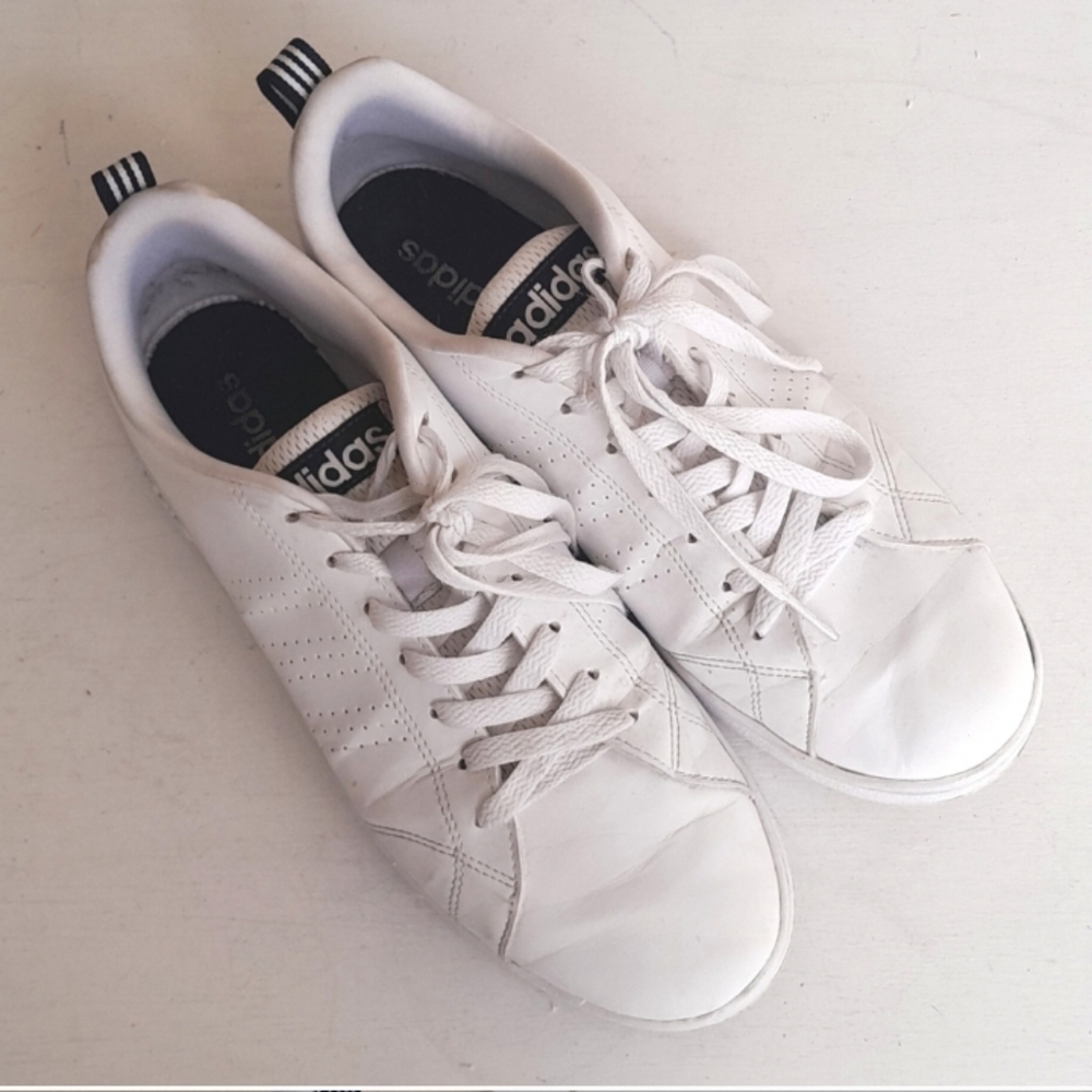 Adidas Mens Shoes Advantage Sneakers Size 9.5 White Low Top F99…